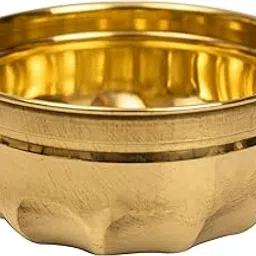 Spillbox Brass Chandhan | Kumkum | Turmeric | Sandal | Haldi | Bowl | Pooja | Puja | Holder | Roli | Stand | Multipurpose for Temple Home - Tumeric Bowl (1)-picture-28
