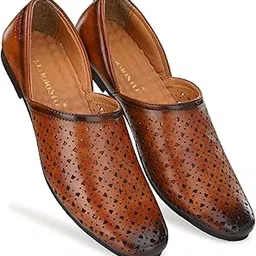 flooristo Ethnic Branded Wedding Loafer Mojaris Juttis for Men/Boys Shoes with Antiskid TPR Sole (5-12 UK)-picture-31