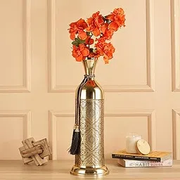 HEAVEN HOME'S BY V DECORE Decorative Metal Flower Vase – Handcrafted Iron Décor Piece with Decal Finish – Table Centerpiece, Floor Display, Home Decoration (Black)-image-24