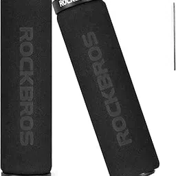 Rock BROS Bike Grips Foam Single Lock on Bicycle Handle Bar Soft Comfortable Non-Slip Bike Handle Grips for BMX Mountain MTB Beach Cruiser Scooter-image-0