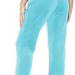 ARYANSH Shoppe Women’s Velvet Trousers | Soft Stretchable Mid- Rise Pants | Elegant Casual Bottoms | Winter Straight Fit Velvet Pants Without Pocket (Free Size) (Sky Blue)-picture-39