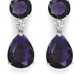 karatcart Luxurious Green American Diamond Stone Drop Earrings for Women-picture-57