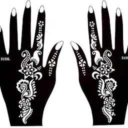Ivana's Heena Stencils Mehandi Sticker for Hand | Body | Fingure | Face for Women, Girls and Kids, Pack of 2 Pcs, NIV-07-picture-37