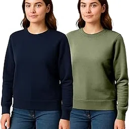 Pack of 2 Women Sweatshirts Winter Wear | Women Sweater for Winter Stylish | Warm Woolen Sweatshirt | Casual Sweaters & Winter Wear.-image-4