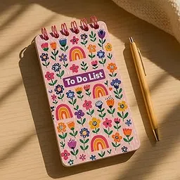 Tot Tales Spiral Mini To Do List (17 x 10 cm) 80 GSM, 96 Sheets (Floral Rainbows)-picture-27