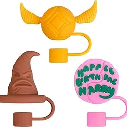 HASTHIP® 3 Silicone Straw Covers for Stanley Cup 30&40 Oz Tumblers - Cute Glitter Star Straw Toppers-Multicolor-picture-54