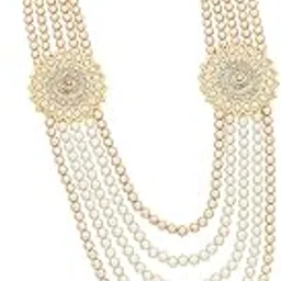 Handcrafted Kundan Groom Mala with Pearls and CZ Accents-image-45