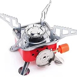 Hocimit Camping Stove Gas Stove Folding Furnace Portable Square-Shaped Gas Butane Burner Camping Picnic Folding Stove Camping Hiking Picnic Cookout (1), Alloy Steel-image-30