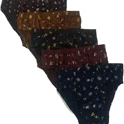 vishtish Women's Cotton Hipster Innerwear Floral Printed Panties Assorted Briefs with Elastic Inner Wear Multicolor Combo Set Pack of 5-picture-49