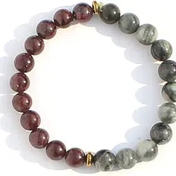 arka surya crystals Natural Cat's Eye & Garnet Combination Healing Bracelet for Kaal Sarpa Dosha Crystal Bracelet Perfect for Protection & Vitality-picture-55