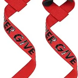 MERISHOPP 2X Weight Lifting Straps Weightlifting Wrist Straps for Pull up Bodybuilding Red-image-41