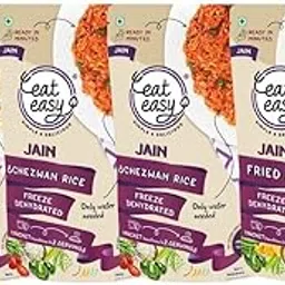 Eat Easy Ready To Eat Jain Rice Combo- Jain Fried Rice & Schezwan Rice (Pack of 2) Each | Just Add Water and Cook | Freeze Dehydrated Instant Rice for Travel, Hostel, Trekking, Camping, Hiking-picture-28