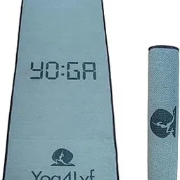 5MM Grey Cotton Yoga Mat | Super Grippy | Extra Large | Motivational Yoga Quote-image-60