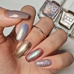 No Toxin Nail Polish Set of 5 (10ml each) with Cosmetic Canvas Pouch - All that blings-picture-56