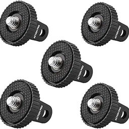 Action Pro 1/4 Thread ABS Tripod Mount with Stainless Steel Nut Adapter Compatible with GoPro-13/12/11/10/9/8/7/6/5/4/3+/3/Insta-360/DJI Osmo Pocket/SJCAM/Xiaomi/YI and All Action Cameras (Pack of 5)-image-76