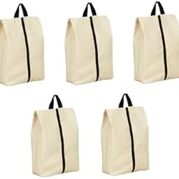 swaze Premium Shoe Bag for Travel | Shoe Pouch, Shoe Cover for Storage, Shoe Bags for Travelling, Shoe Organizer for Travel, Shoes Packing Pouch, Shoe Pouch for Storage & Washable Covers (IVORY 5 pcs)-picture-38