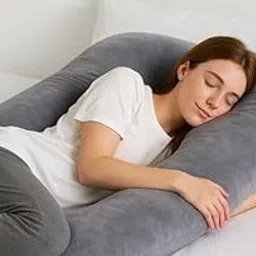 PILLOW TREE U-Shaped Maternity Body Pillow, Full Body Support Dark Grey (Large)-image-28