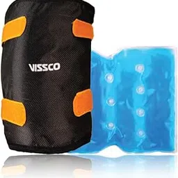 Vissco Flexi Hot and Cold Gel Pack Strap, Innovative Dual Purpose Heating & Cooling Solution to Relieve Muscle and Joint Pain, Put it on for Joint Pain and Stiffness - Universal (Black)-picture-13