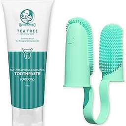 Foodie Puppies Dental Care Kit for Dogs and Cats - (Couple Toothbrush & Tea Tree Toothpaste, 100gm) | Tartar Control Enzymatic Toothpaste I Soft Bristle Toothbrush for Easy Dental Care of Small Pets-image-49