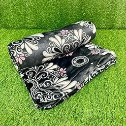 Subtlespreads Plain Solid Flannel Velvet Warm Duvet Cover/Comforter Cover/Rajai Cover/Blanket Cover/Quilt Cover King Size 90x100 inches - Woollen Fabric (Grey Damask)-picture-47