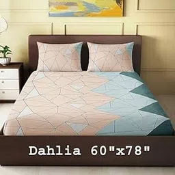 New Town Gold Fitted (Elastic) Bedsheet with 2 Pillow Covers A168-picture-10