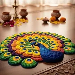 ULOM 3D Peacock & Floral Door Mat | Water Absorbent, Anti-Skid, Machine Washable Floor Mat | Soft Microfiber Carpet for Home, Living Room & Bedroom | Premium Decorative Mat (24x27 Inch, 400g) NEW1-picture-13