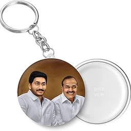 peacockride Y. S. Rajasekhara Reddy Jagan Mohan Reddy I YSR Congress I Key Chain (Plastic, Multicolor, 44MM)-picture-52
