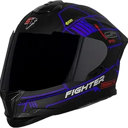 Steelbird SBH-57 Fighter F6 ISI and DOT Certified Full Face Graphic Helmet for Men and Women with Inner Silver Sun Shield-picture-13