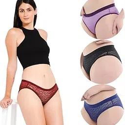 el elgante Pack of 4 Women Bikini Multicolo Panty (Pp-09Mmbdbl04-P) | ELGANTE_PP-09MMBDBL04-P-picture-21