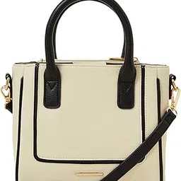 accessorize London Women's Cream Two-Tone Faux Leather Handbag | hand bags for women stylish medium size | Ladies Purse | Shoulder bag for woman-picture-14