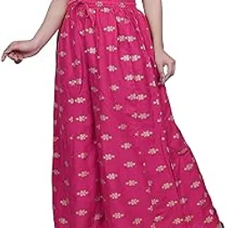 Woman HANDBLOCK Print Rayon Palazzo-image-72