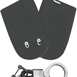 Silicone Car Key Cover Compatible with Jep Copass, Trailawk Smart Key (Black with Black Keychain).-picture-18
