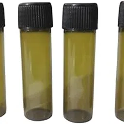 MEDI PLASTICS One Dram Glass Vial Bottles | Transparent Quality 1 Dram Glass Bottles with Black Screw Caps (144 bottles per box) (5ml)-picture-31