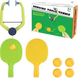 Adrija Hanging Table Tennis Self Training Indoor Game Racket & Practice Ball | Portable - Double Sparring Hanging Toys Parent Child Interaction Toys | TT Training Set | Easy Installation-picture-47
