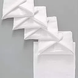 PEUBUD ® Reusable 100% Cotton Muslin Square Plain White Nappies/Napkins-Set of 5 (Medium-60X60Cm)-image-28