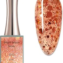 CANNI Gel Nail Polish Bright Sequin Gel Series Nail Gel UV Gel Nail Art Starter Manicure Salon DIY at Home - C313-image-54