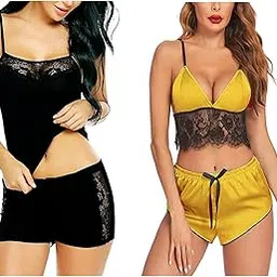 Women's & Girl's Stylish Hot Night Sexy Babydoll Night Dress | Women Lingerie Set| Sexy Dress Sleepwear Fit Size(28 to 36) Inch-image-16