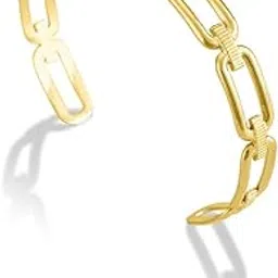 palmonas 18k Gold Plated Minimalist Gold Link Bracelet for Women - Gift for Girls & Women | Waterproof & Anti-Tarnish Bracelet-picture-28