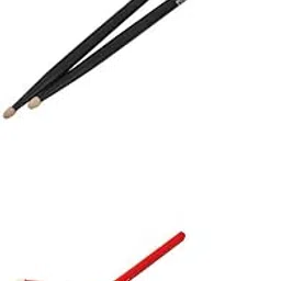2 Pairs Maple Wood Drumsticks 5A Drum Sticks Wooden Tips Red & Black Music Band-picture-14
