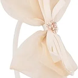 asthetika kids Floral Charm Hair Band, White | Fancy Stylish Hair Accessory for Girls | Stretchable Adjustable Size-picture-25