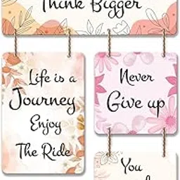 AanganAura Think Bigger Decorative Wall Art MDF Wood Hanger for Livingroom, Bedroom | Home Decor | Office | Gift | Quotes Items | Artworks for Decoration | Modern Designer-image-75