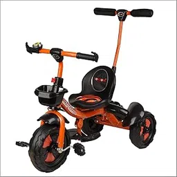 Toyzone TZ-100 Plug N Play Kids/Baby Tricycle | with Parental Control | Cushion seat & seat Belt | 12 Months to 48 Months Boys/Girls | Carrying Capacity Upto 30kgs | with Water Bottle (Orange)-picture-33
