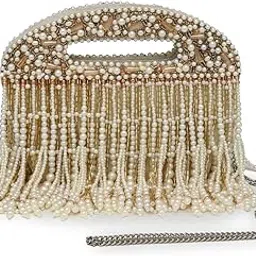 anekaant Droop Abstract Embellished Velvet Clutch-picture-29