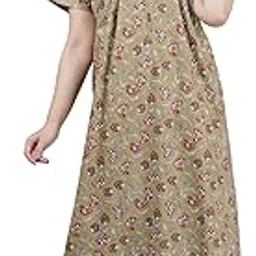 urali Women's Printed 100% Cotton Night Gown - S295A-picture-16