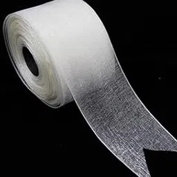 Nilesh Ribbon Industries 38MM (25 Meter) Organza Ribbon | Transparent Ribbon for Gift Wrapping,Making Bows, Bouquet, Gift Wrapping,Wedding Floral Arrangement Decoration,Bags Handle (White)-picture-27