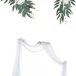 MERISHOPP®Wedding Arch Drape Wedding Arch Flower Swag Wreath Décoration|Home & Garden|Wedding Supplies|Venue Décorations-picture-32