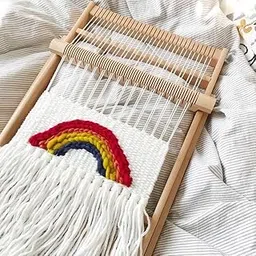 Asia international Weaving Loom Kit, 15.2" H x 9.85" W Wooden Tapestry Looms, Warp ​Frame ​Loom Heddle Bar for Weave Board Weaver Tapestry Kids Beginner-image-74