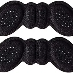 Travel Curry - Heel Cushion Pad - Reusable High Heel Grips - Liner Cushion Inserts for Too Large Shoes - Heel Blister Prevention, Self-Adhesive Shock Absorbing Pads - 1 Pair (Style 2 Black, One Size)-image-58