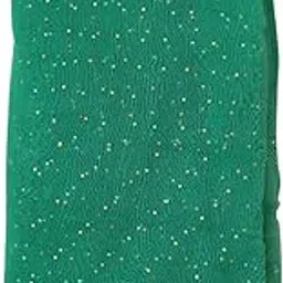 Tikli Net Fabric with Golden Dot Work for Dupatta Dress Lehenga and Blouse 5 Meter Cut Piece (Green)-picture-25