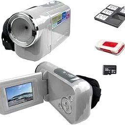 Acuvar 16MP Megapixel Compact Digital Camcorder with HD Video and Photos 16x Zoom with 2.4" Screen, 32GB Card, Memory Card Case, Card Reader and USB Cable (Silver, Kit)-image-29